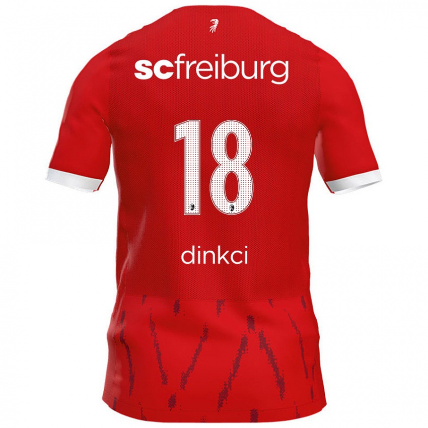 Kinder Eren Dinkci #18 Rot Heimtrikot Trikot 2024/25 T-Shirt