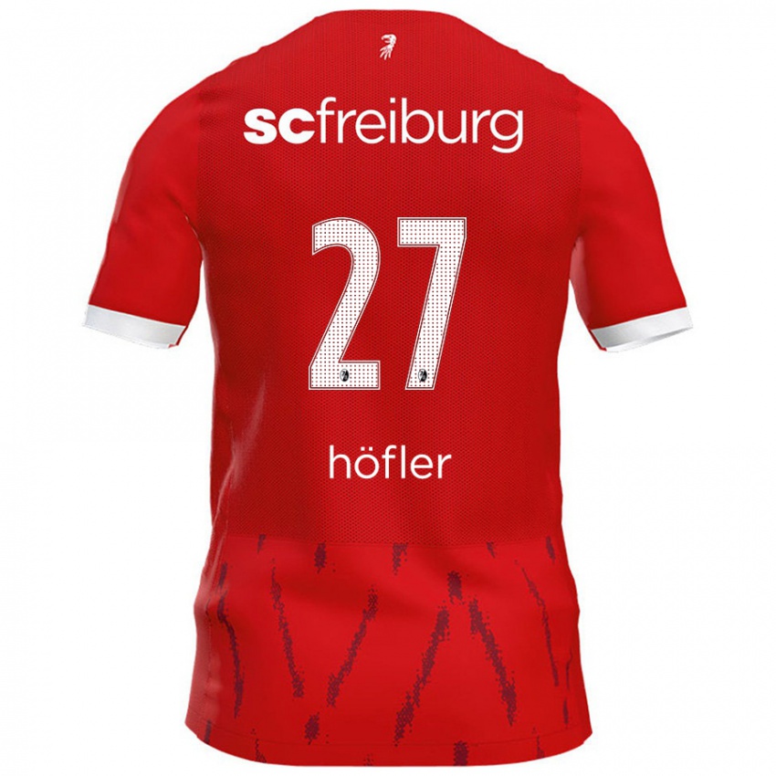 Kinder Nicolas Höfler #27 Rot Heimtrikot Trikot 2024/25 T-Shirt