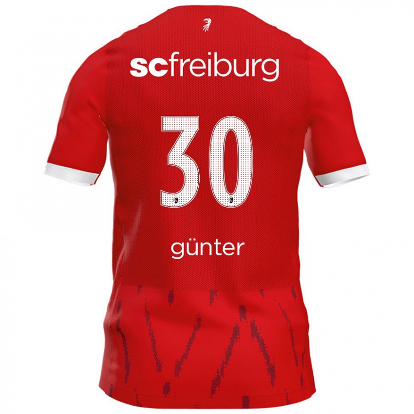 Kinder Christian Günter #30 Rot Heimtrikot Trikot 2024/25 T-Shirt