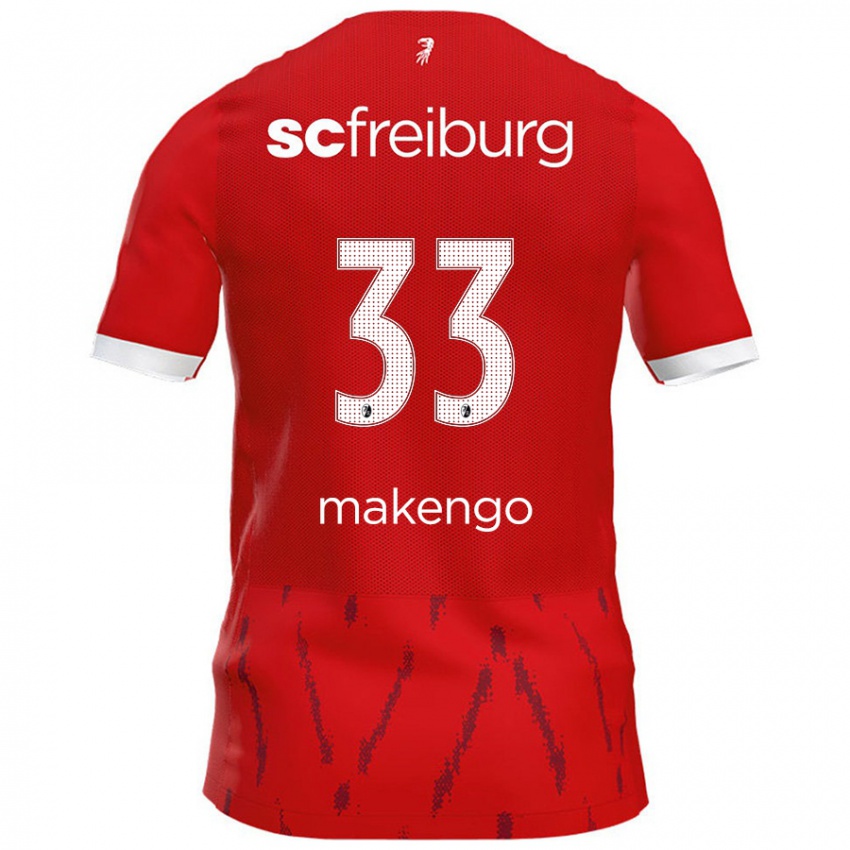 Kinder Jordy Makengo #33 Rot Heimtrikot Trikot 2024/25 T-Shirt