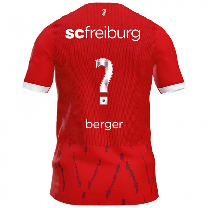 Kinder Maurice Berger #0 Rot Heimtrikot Trikot 2024/25 T-Shirt