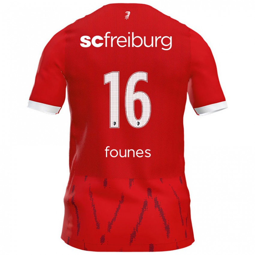 Kinder Kevin Founes #16 Rot Heimtrikot Trikot 2024/25 T-Shirt