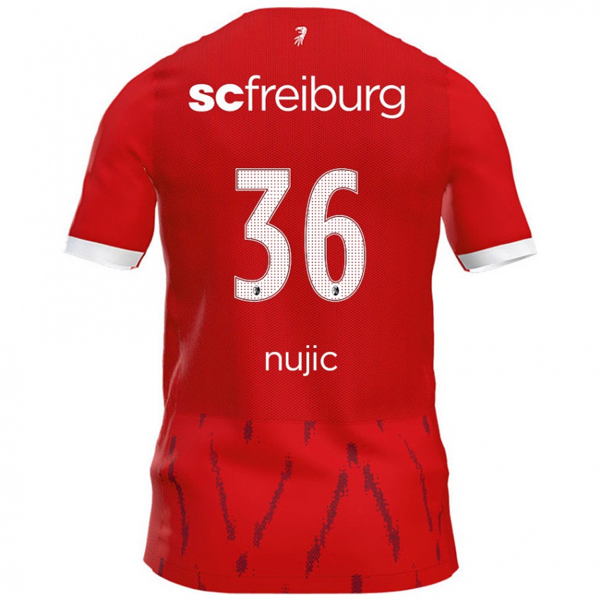 Kinder Luka Nujic #36 Rot Heimtrikot Trikot 2024/25 T-Shirt