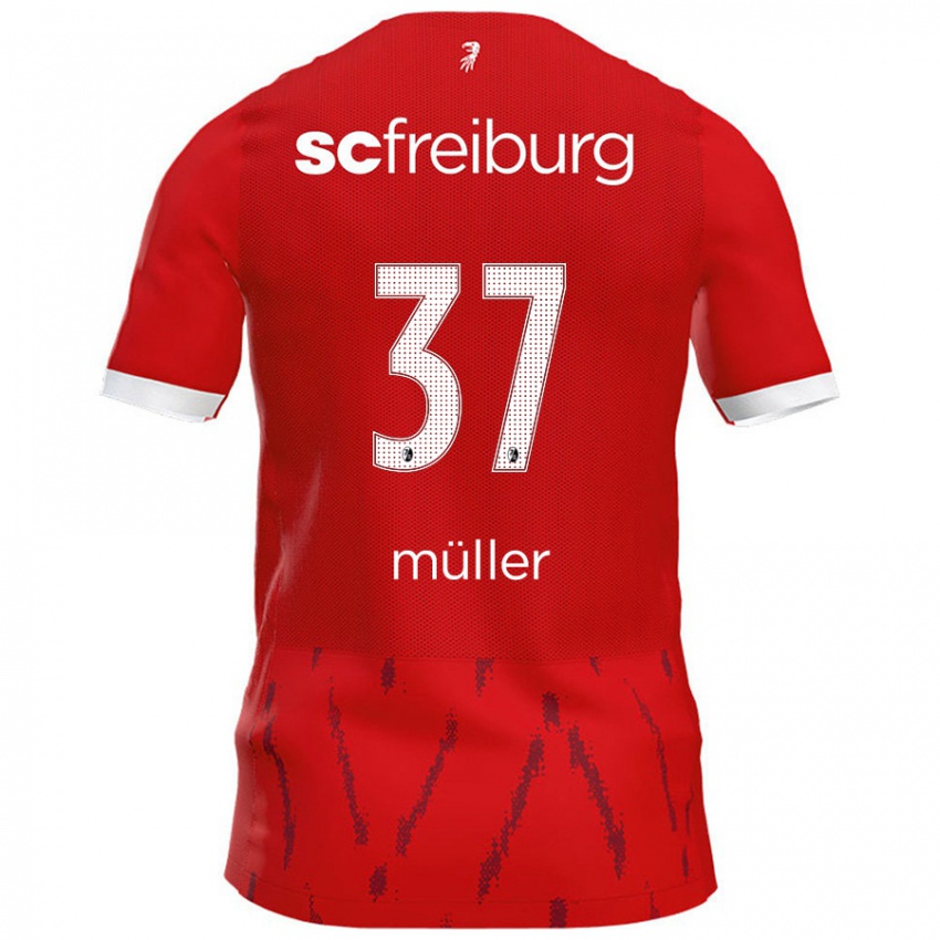 Kinder Ruben Müller #37 Rot Heimtrikot Trikot 2024/25 T-Shirt