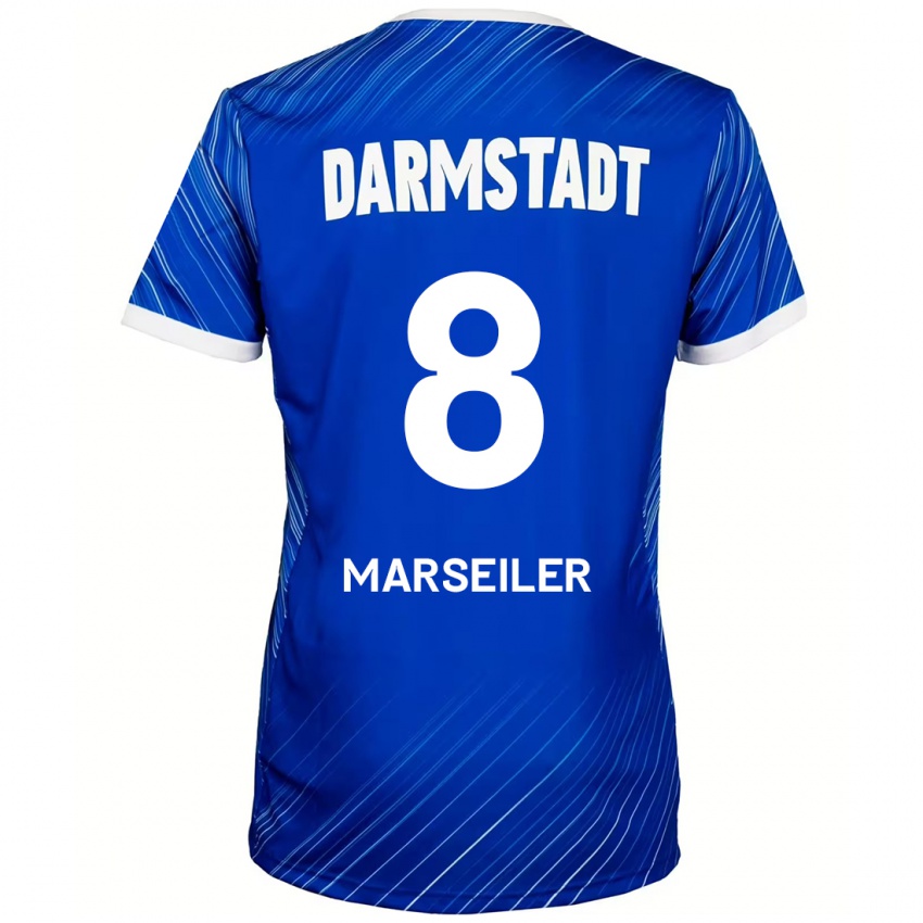 Kinder Luca Marseiler #8 Blau Weiß Heimtrikot Trikot 2024/25 T-Shirt