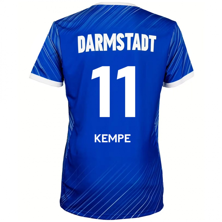 Kinder Tobias Kempe #11 Blau Weiß Heimtrikot Trikot 2024/25 T-Shirt