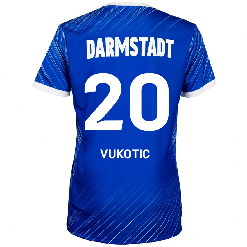 Kinder Aleksandar Vukotic #20 Blau Weiß Heimtrikot Trikot 2024/25 T-Shirt