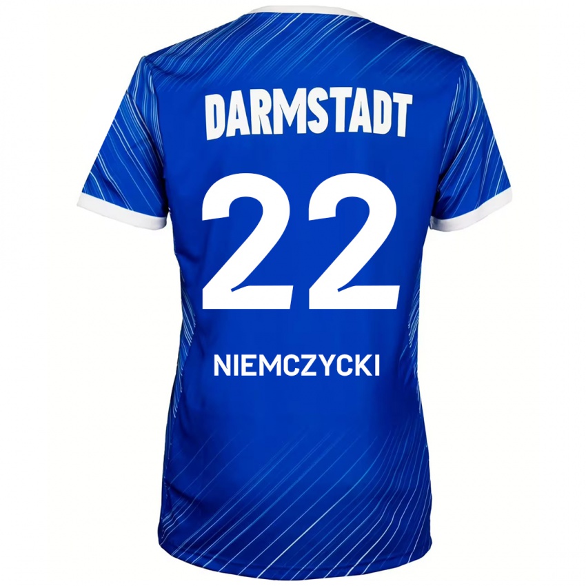 Kinder Karol Niemczycki #22 Blau Weiß Heimtrikot Trikot 2024/25 T-Shirt