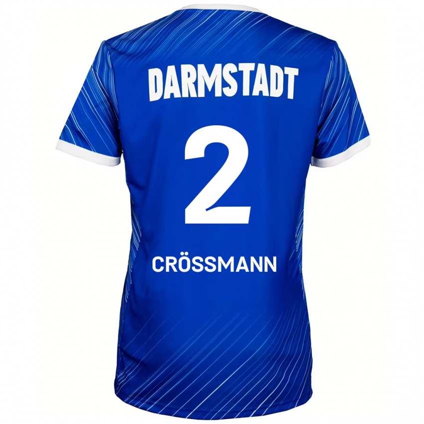 Kinder Elias Crößmann #2 Blau Weiß Heimtrikot Trikot 2024/25 T-Shirt