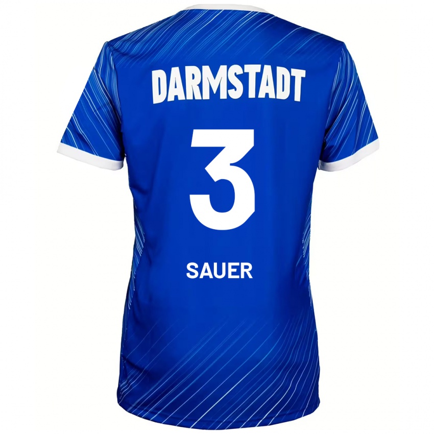 Kinder Nick Sauer #3 Blau Weiß Heimtrikot Trikot 2024/25 T-Shirt