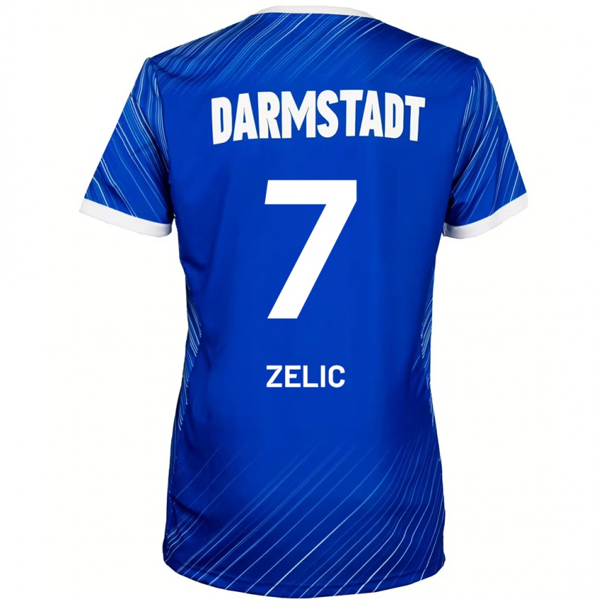 Kinder Mateo Zelic #7 Blau Weiß Heimtrikot Trikot 2024/25 T-Shirt