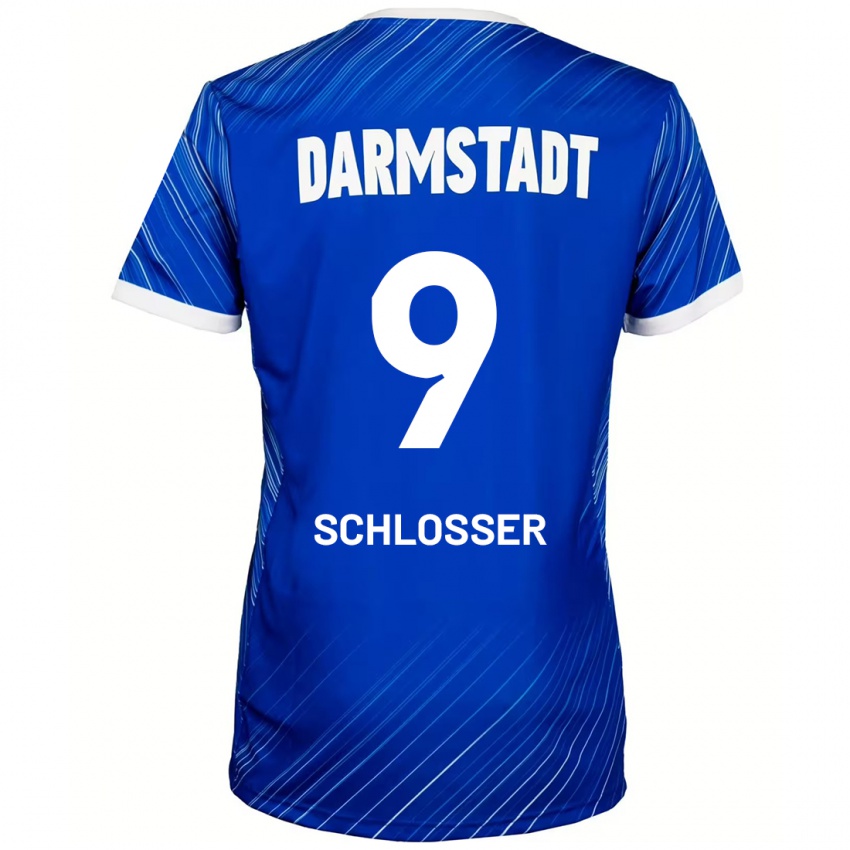 Kinder Mika Schlosser #9 Blau Weiß Heimtrikot Trikot 2024/25 T-Shirt