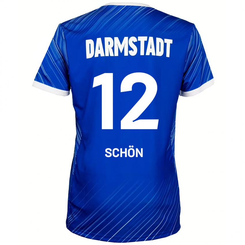 Kinder Lars Schön #12 Blau Weiß Heimtrikot Trikot 2024/25 T-Shirt