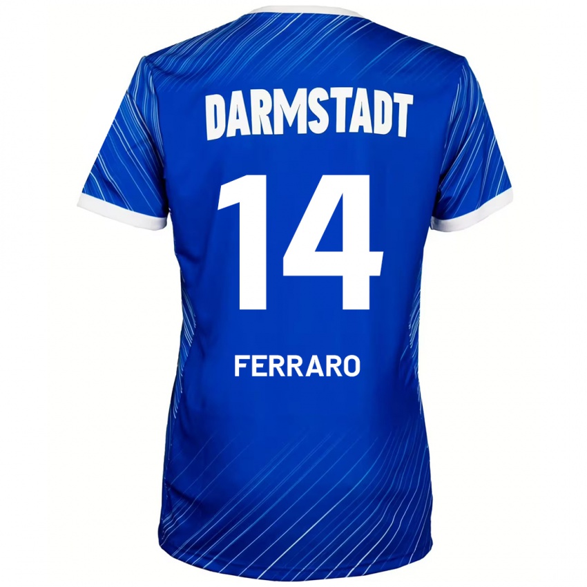 Kinder Enzo Ferraro #14 Blau Weiß Heimtrikot Trikot 2024/25 T-Shirt