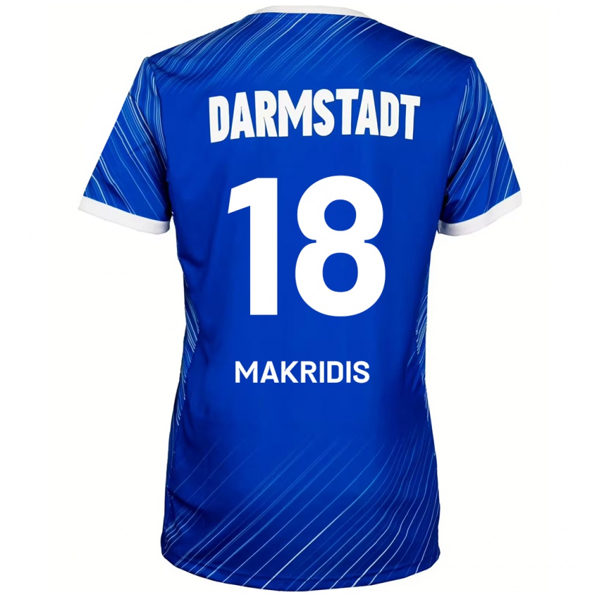 Kinder Georgios Makridis #18 Blau Weiß Heimtrikot Trikot 2024/25 T-Shirt