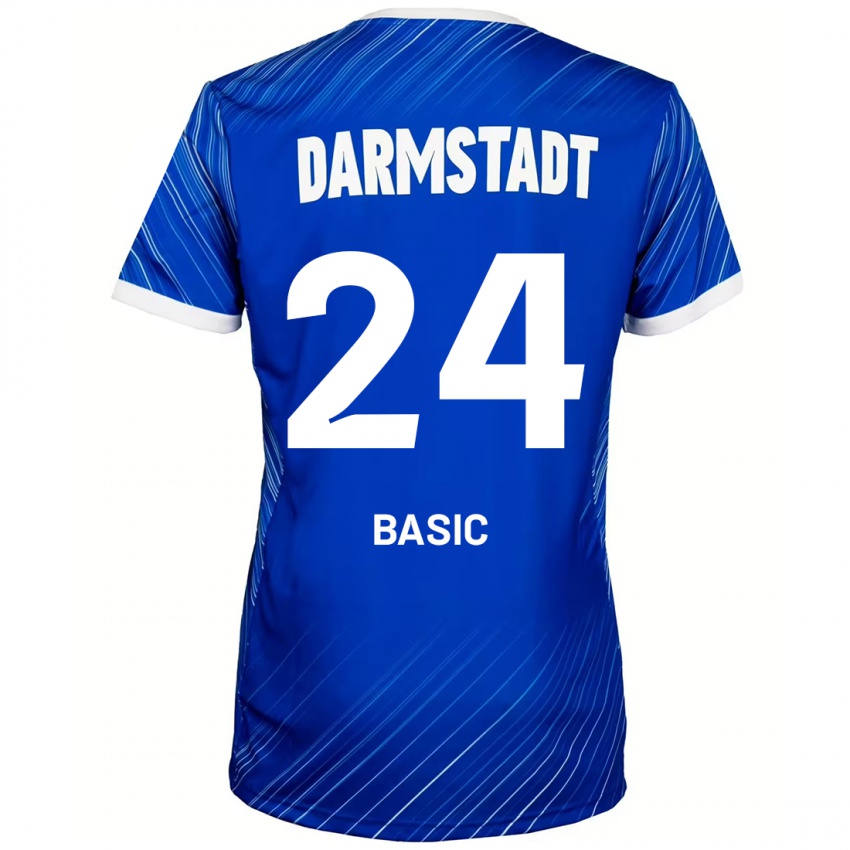 Kinder Benjamin Basic #24 Blau Weiß Heimtrikot Trikot 2024/25 T-Shirt