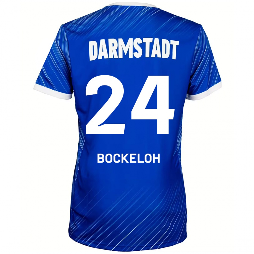 Kinder Leonhard Bockeloh #24 Blau Weiß Heimtrikot Trikot 2024/25 T-Shirt