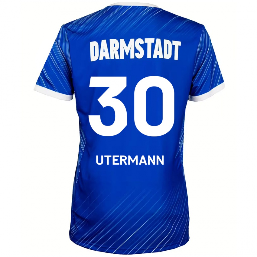 Kinder Anton Utermann #30 Blau Weiß Heimtrikot Trikot 2024/25 T-Shirt