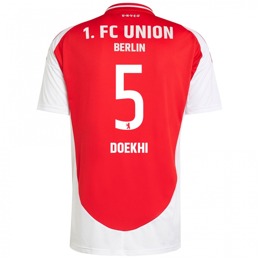 Kinder Danilho Doekhi #5 Rot Weiß Heimtrikot Trikot 2024/25 T-Shirt