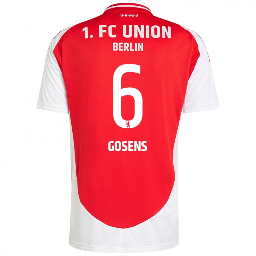 Kinder Robin Gosens #6 Rot Weiß Heimtrikot Trikot 2024/25 T-Shirt