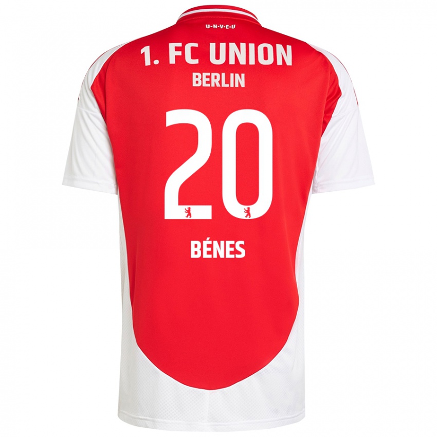 Kinder László Bénes #20 Rot Weiß Heimtrikot Trikot 2024/25 T-Shirt