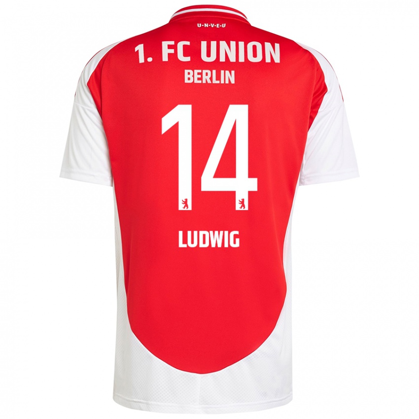 Kinder Brandon Ludwig #14 Rot Weiß Heimtrikot Trikot 2024/25 T-Shirt