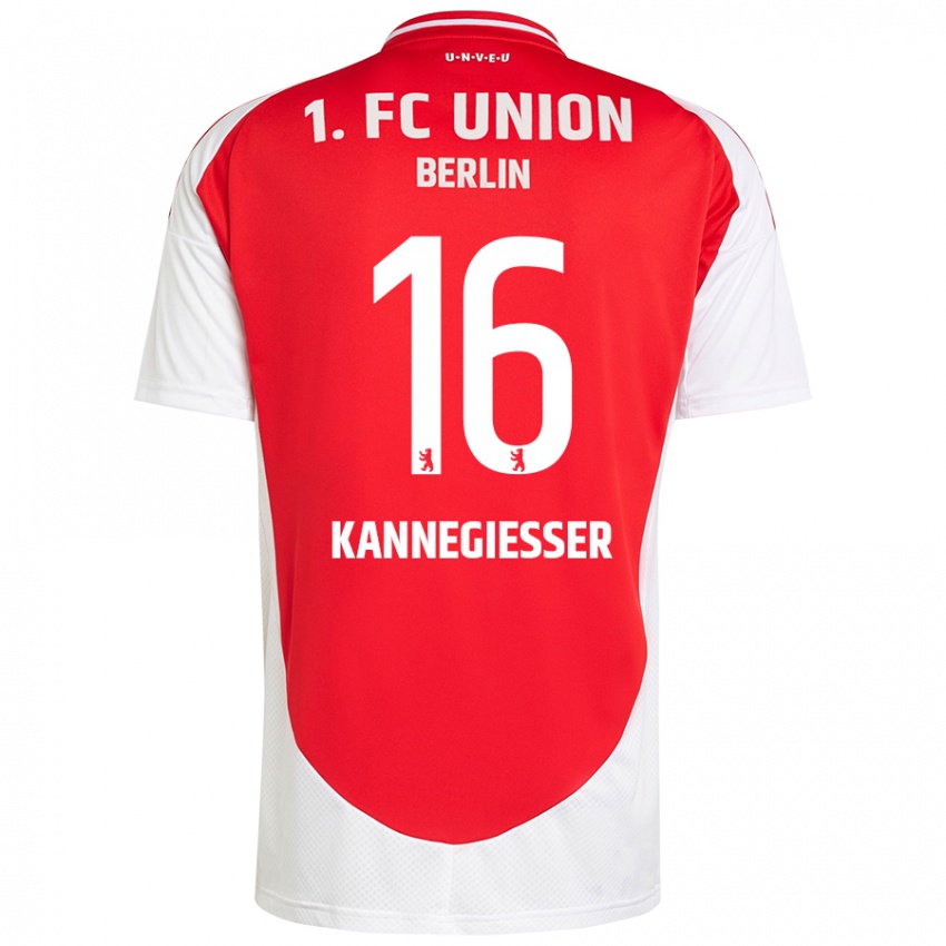 Kinder Tom Kannegießer #16 Rot Weiß Heimtrikot Trikot 2024/25 T-Shirt