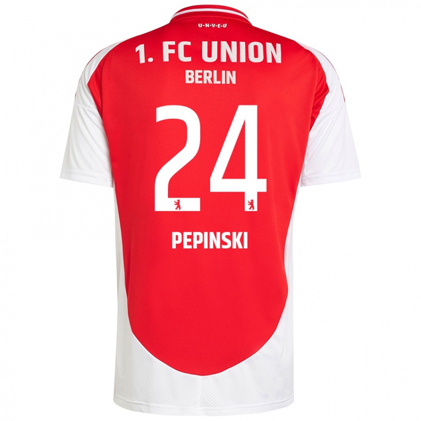 Kinder Louis Pepinski #24 Rot Weiß Heimtrikot Trikot 2024/25 T-Shirt