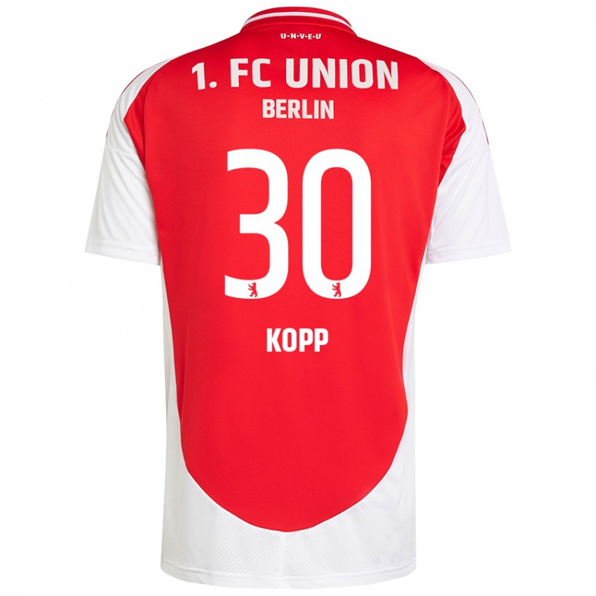 Kinder Marvin Kopp #30 Rot Weiß Heimtrikot Trikot 2024/25 T-Shirt