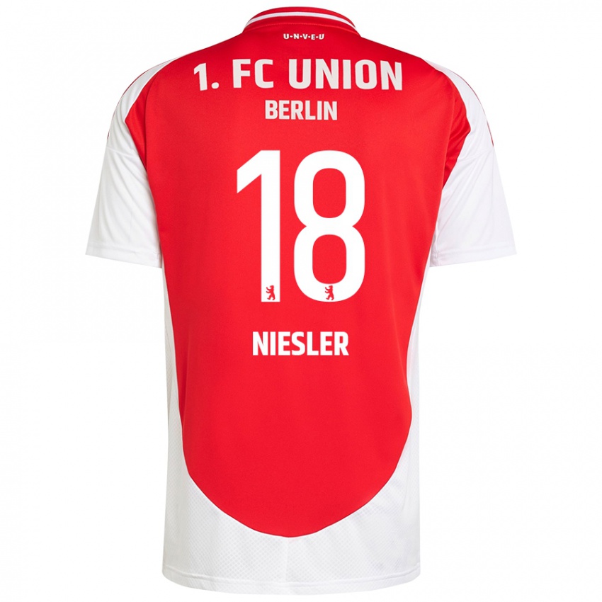 Kinder Charleen Niesler #18 Rot Weiß Heimtrikot Trikot 2024/25 T-Shirt