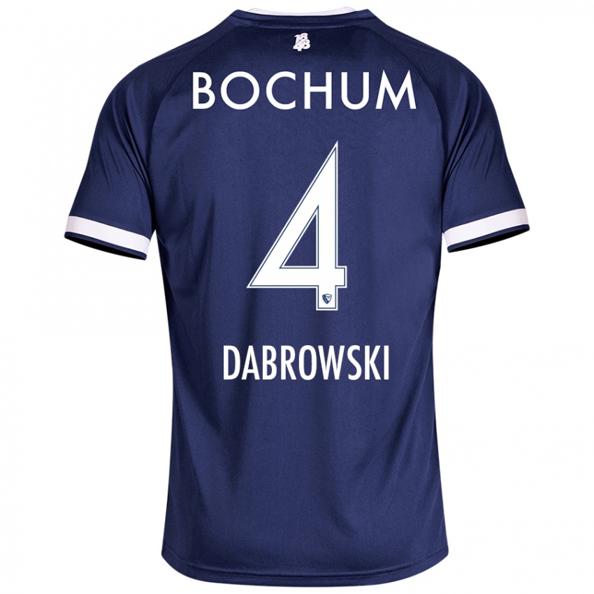 Kinder Luc Dabrowski #4 Dunkelblau Heimtrikot Trikot 2024/25 T-Shirt