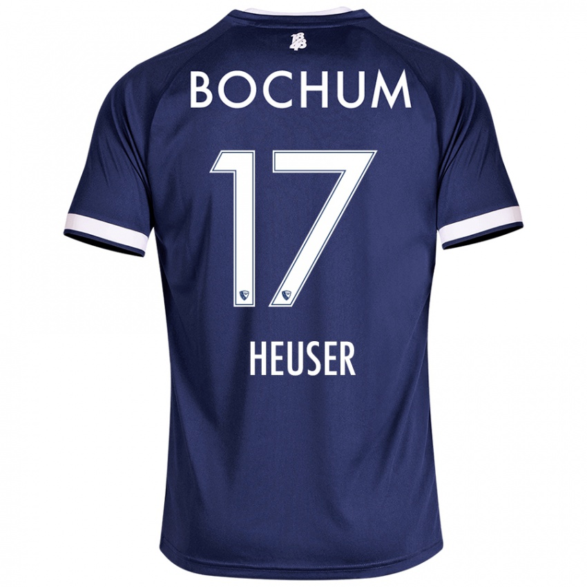 Kinder Ben Heuser #17 Dunkelblau Heimtrikot Trikot 2024/25 T-Shirt