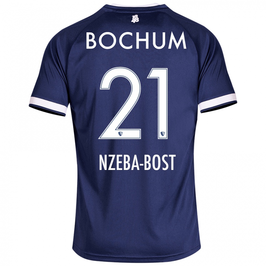 Kinder Jan Nzeba-Bost #21 Dunkelblau Heimtrikot Trikot 2024/25 T-Shirt