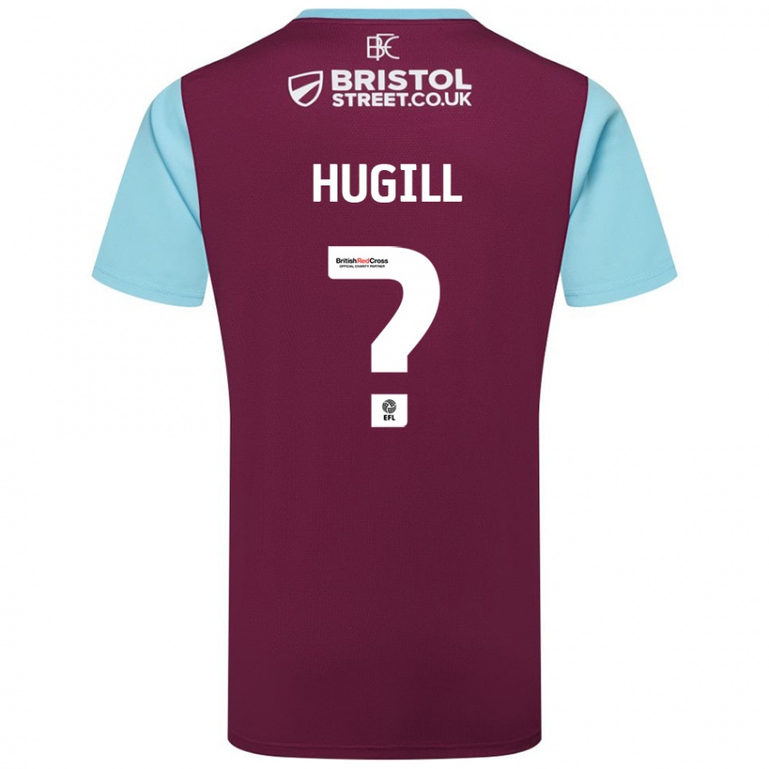 Kinder Will Hugill #0 Burgunderrot Himmelblau Heimtrikot Trikot 2024/25 T-Shirt