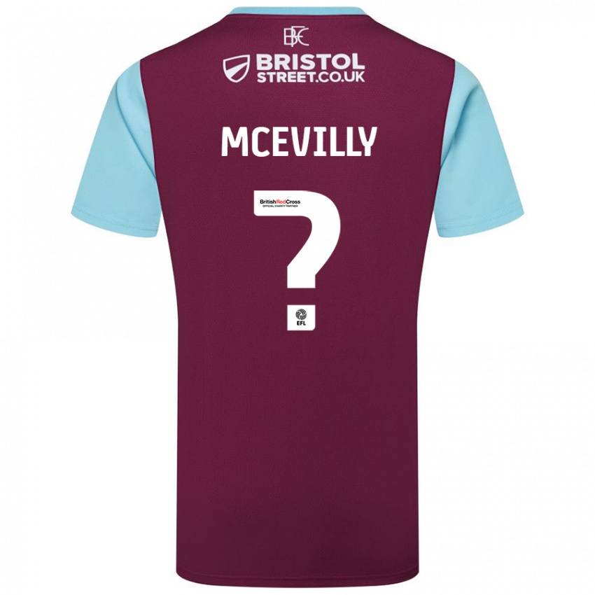 Kinder Jack Mcevilly #0 Burgunderrot Himmelblau Heimtrikot Trikot 2024/25 T-Shirt