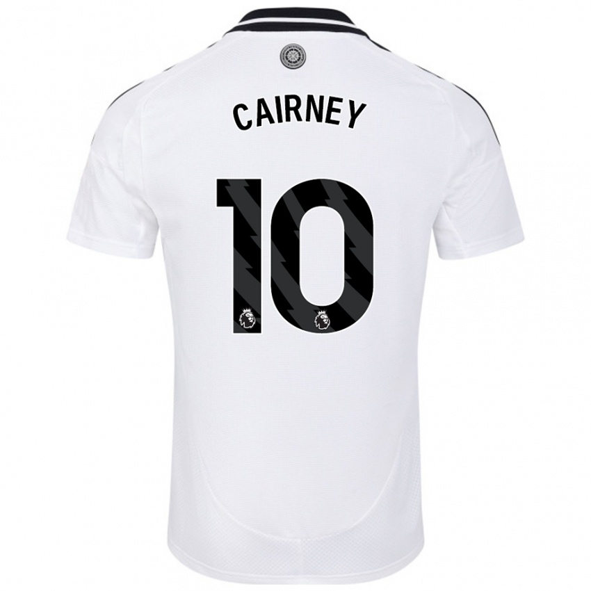 Kinder Tom Cairney #10 Weiß Heimtrikot Trikot 2024/25 T-Shirt