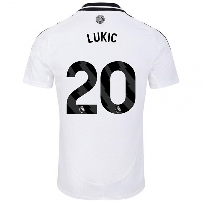 Kinder Saša Lukić #20 Weiß Heimtrikot Trikot 2024/25 T-Shirt