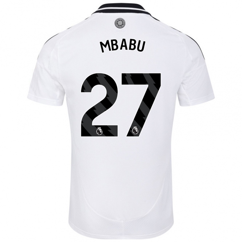 Kinder Kevin Mbabu #27 Weiß Heimtrikot Trikot 2024/25 T-Shirt