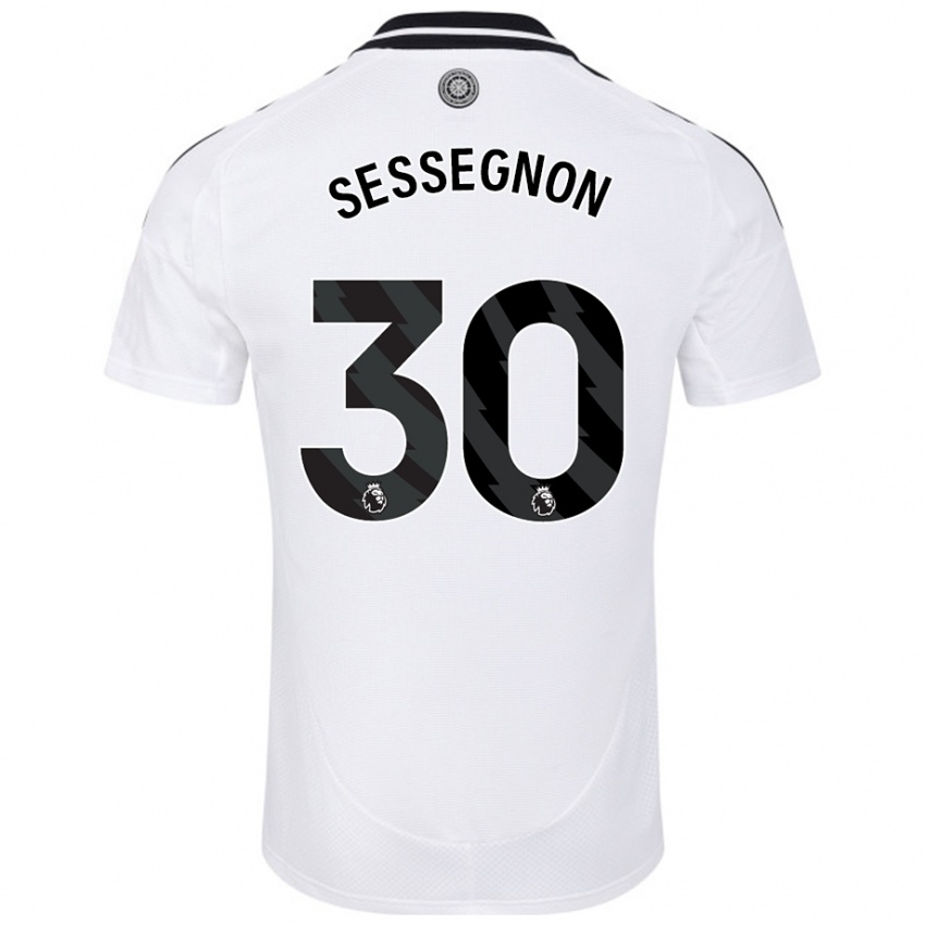 Kinder Ryan Sessegnon #30 Weiß Heimtrikot Trikot 2024/25 T-Shirt