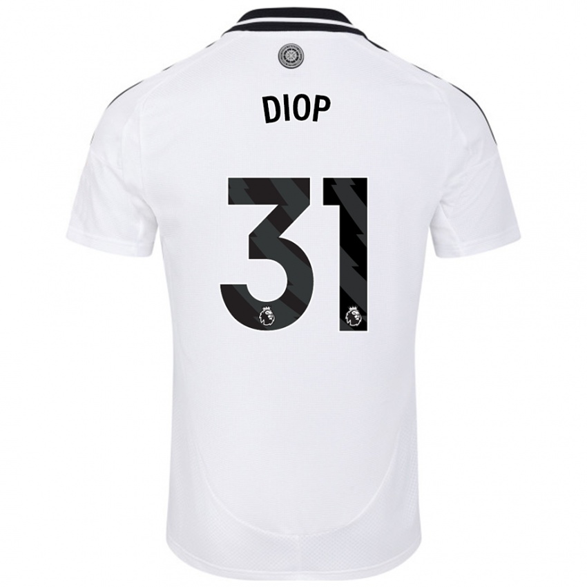 Kinder Issa Diop #31 Weiß Heimtrikot Trikot 2024/25 T-Shirt