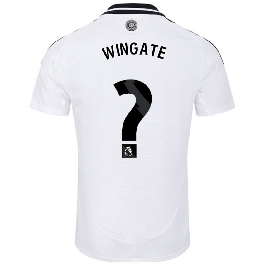 Kinder Tom Wingate #0 Weiß Heimtrikot Trikot 2024/25 T-Shirt