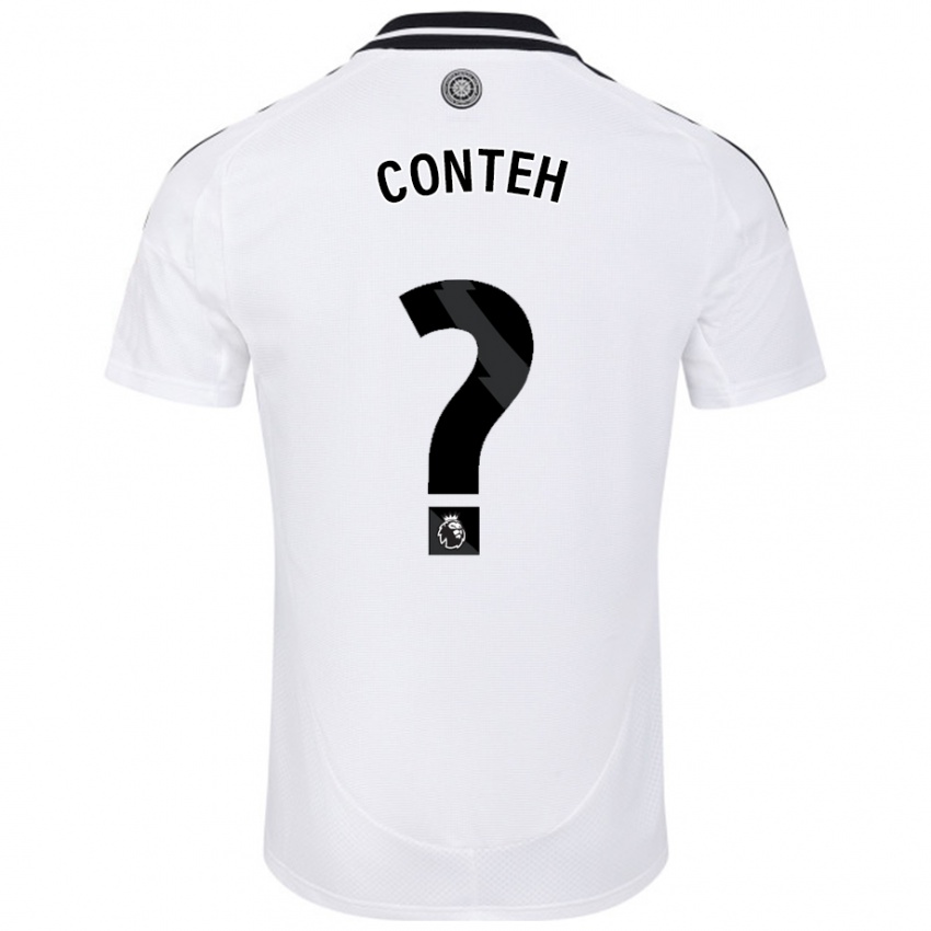 Kinder Daniel Conteh #0 Weiß Heimtrikot Trikot 2024/25 T-Shirt