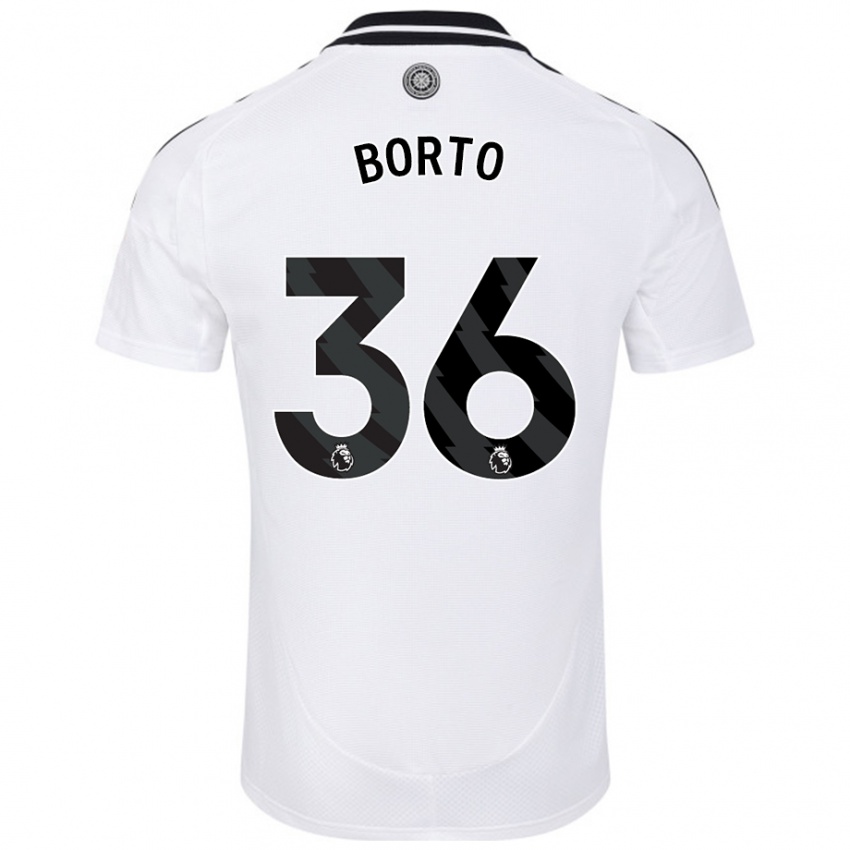 Kinder Alex Borto #36 Weiß Heimtrikot Trikot 2024/25 T-Shirt