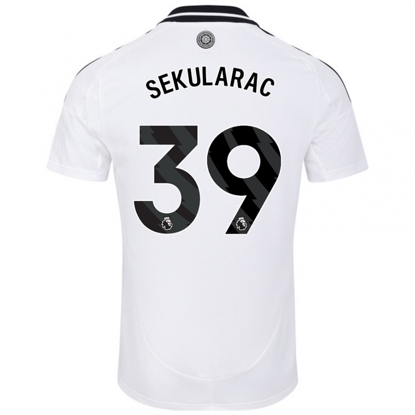 Kinder Kristian Sekularac #39 Weiß Heimtrikot Trikot 2024/25 T-Shirt