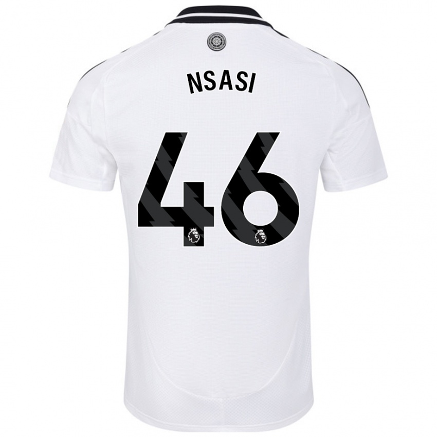 Kinder Eddie Nsasi #46 Weiß Heimtrikot Trikot 2024/25 T-Shirt