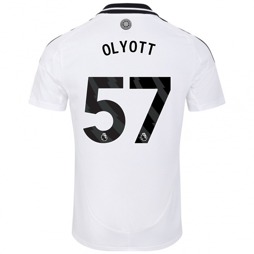 Kinder Tom Olyott #57 Weiß Heimtrikot Trikot 2024/25 T-Shirt