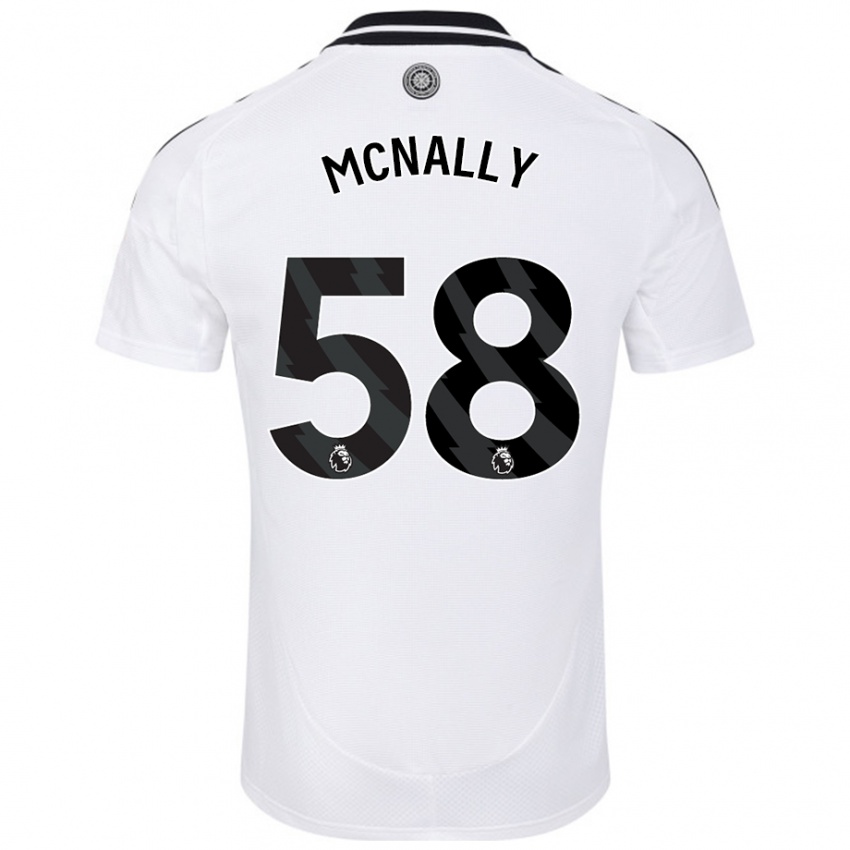 Kinder Alfie Mcnally #58 Weiß Heimtrikot Trikot 2024/25 T-Shirt