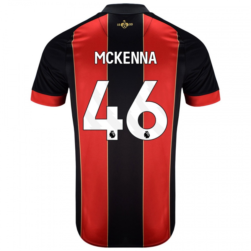 Kinder Callan Mckenna #46 Rot Schwarz Heimtrikot Trikot 2024/25 T-Shirt