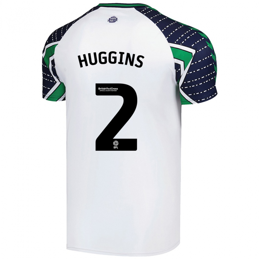 Kinder Niall Huggins #2 Weiß Auswärtstrikot Trikot 2024/25 T-Shirt