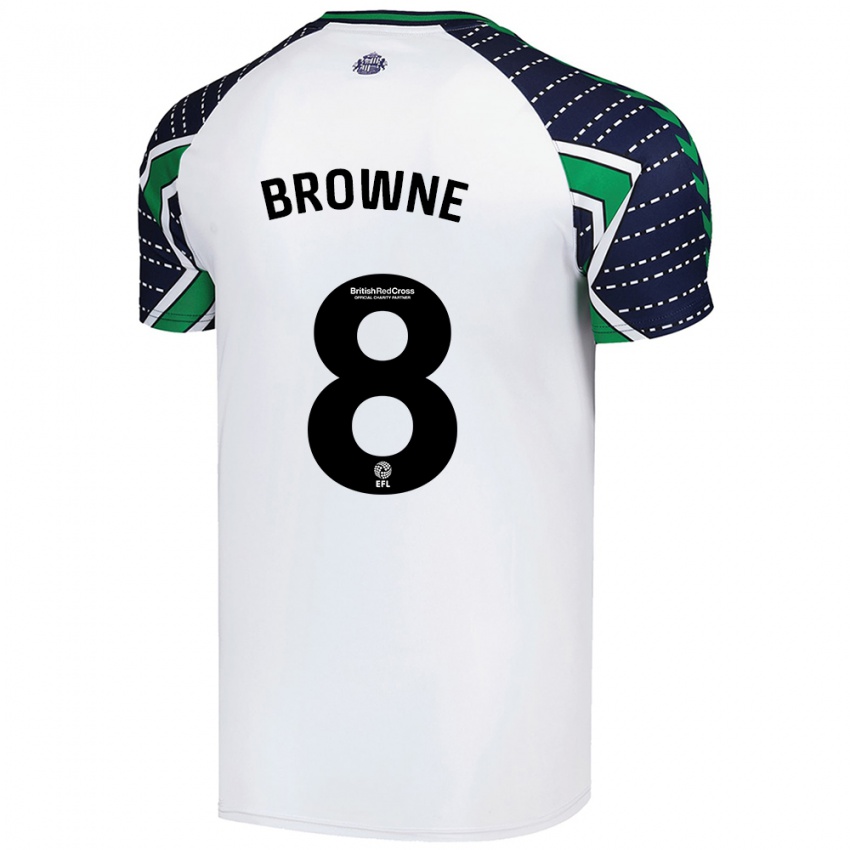 Kinder Alan Browne #8 Weiß Auswärtstrikot Trikot 2024/25 T-Shirt